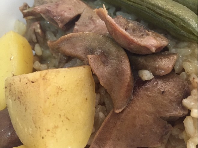 猪腰焖饭的做法